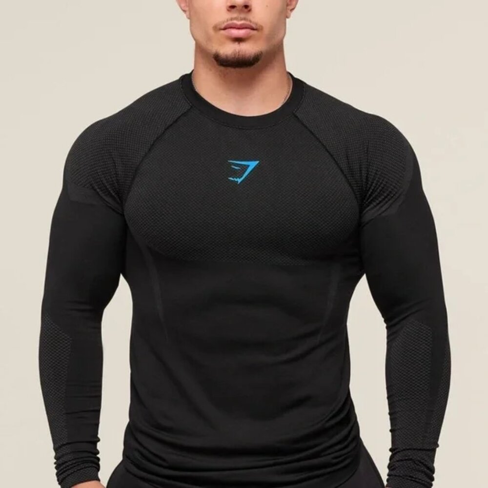 Gymshark Onyx V5 OG Blue Long Sleeve Size S